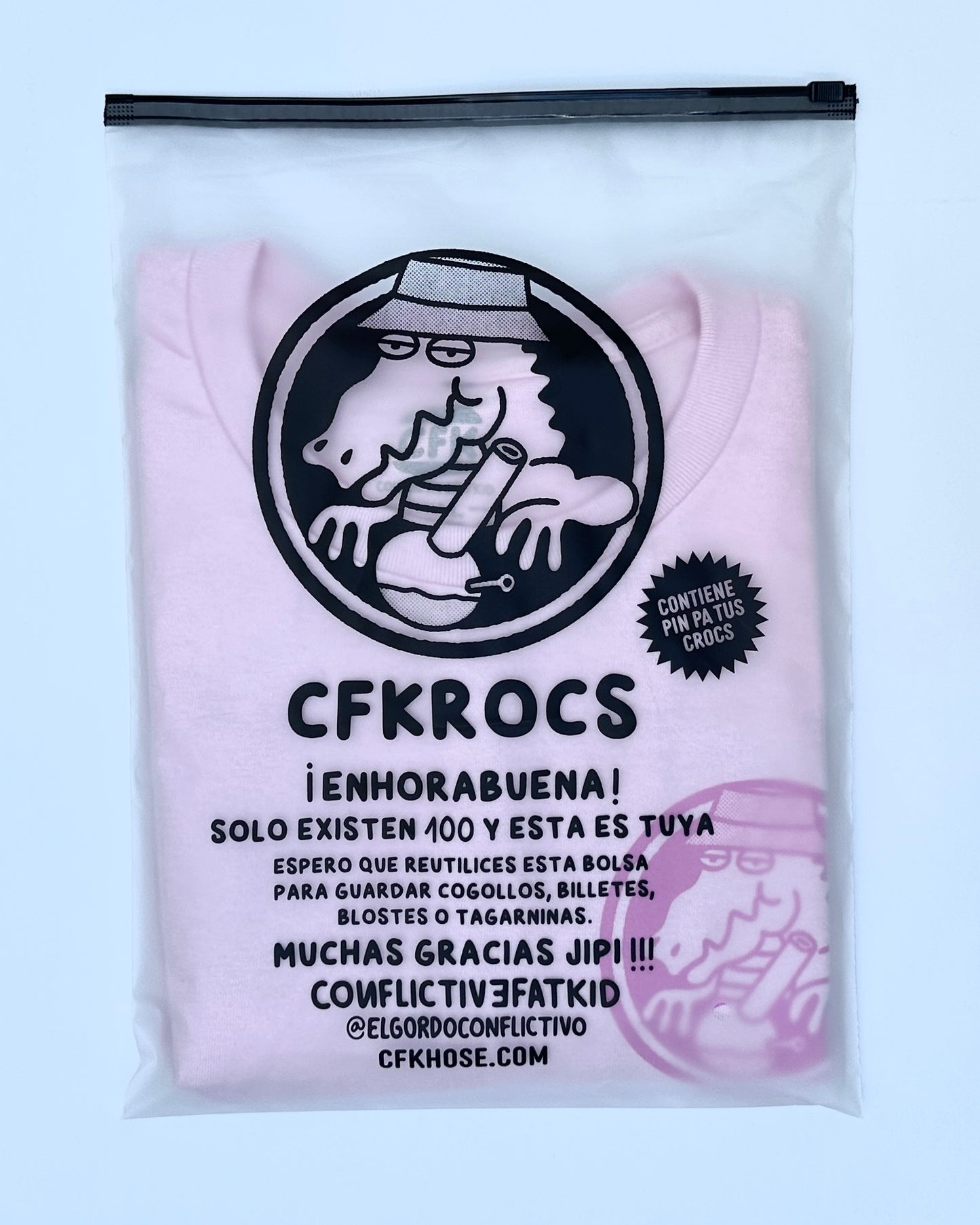 CAMISETA CFKROCS -LIGTH PINK-